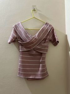 Striped Off-Shoulder Top