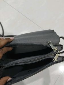 Grey Floral Sling Bag