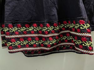 Embroidered Floral Hem Top
