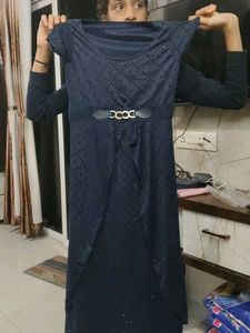 Navy Blue Midi Dress