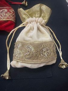 Embroidered Velvet Pouches