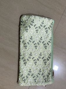 Embroidered Floral Pouch