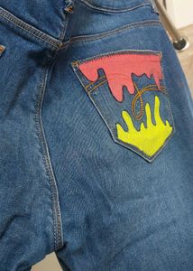 Hand painted Jeans