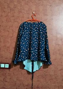 Floral Print Tie-Front Cardigan/Shrug