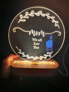 Mom Acrylic LED Night Light