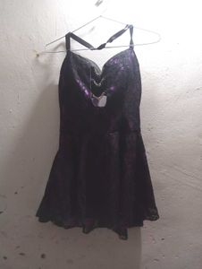 Black Lace Mini Dress