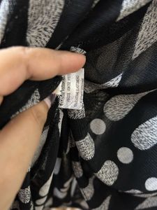 Vintage Black &amp; White Sheer Top