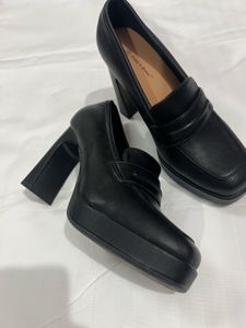 Black Pinteresty Platform Loafers