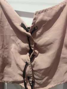 Cute Pink Tie-Up Crop Top