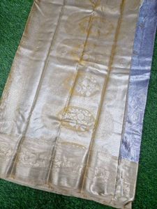Navy Blue Kanjeevaram Silk Saree