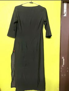 Printed Black Kurta Ladies Women