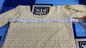 Yellow Embroidered Kurta