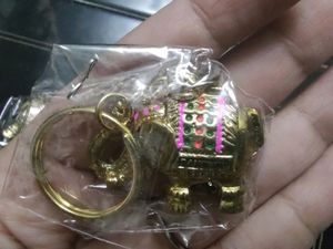2 Thailand Jeweled Elephant Keychain