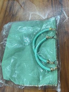 Small Green Traditional Bag With Handle