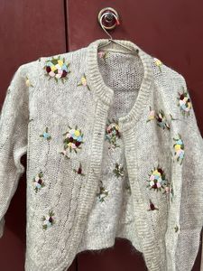 Floral Embroidered Cardigan