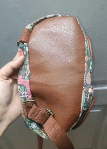 Multicolor Jungle Print Mini Canvas Backpack