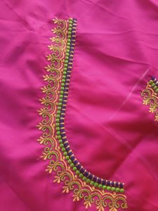 Pink Embroidered Fabric