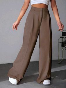 Brown Wide Leg Trousers