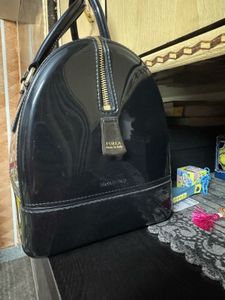 Furla Black Candy Satchel Bag