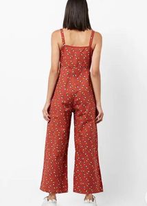 Brown Printed Jumpsuit (Women&#39;s)