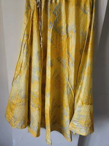 Yellow Printed Flare Ghaghra 😍