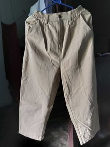 Khaki Cropped Trousers
