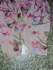 Multi Colour Crape Silk Suit