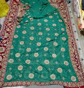 Partywear saree heavy Stone work