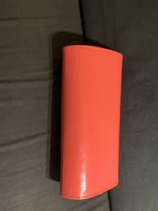 Coral Patent Leather Clutch