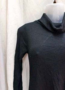 Black Knit Mini Dress