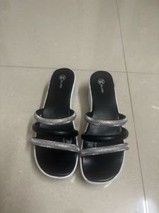 “Zudio” Black Shimmery Party Wedges