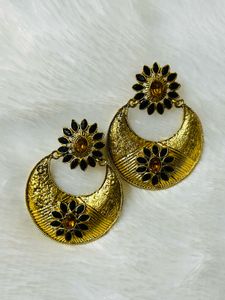 Combo Of 2 Fancy Party Wear Golden Big Earings