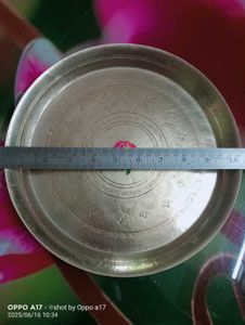 Heavy Brass Thali With Lota .