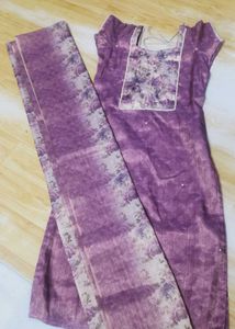 Semi Tissue Floral Kurta Set