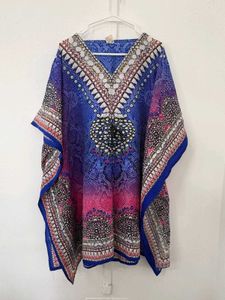Boho Print Kaftan Dress