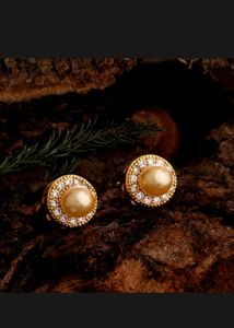 Faux Pearl Stud Earrings