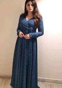 Elegant Blue Ethnic Gown