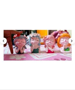 Cute Doll &amp; Monk Figurine Set