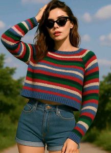 B2G2 🎁 Vintage Striped Knit Sweater D