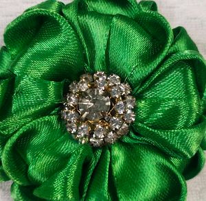 Green Flower Hairclip