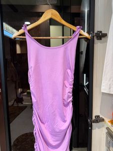 Lilac Bodycon Midi Dress