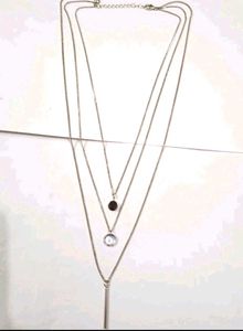 Pave Oval Convertible Layered Pendant Necklace