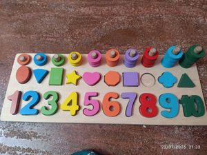 Wooden Number &amp; Shape Sorter
