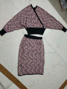 Stylish Pink skirt top