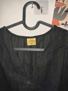 Elegant Black Kurti with Printed Dupatta