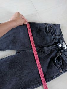 Dark Wash Split Hem Jeans