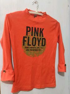 Coral Colour Fitted Style   Soft Fabric Top