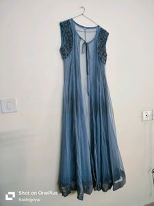 GRAY GOWN WITH CANCAN FOR KIDS