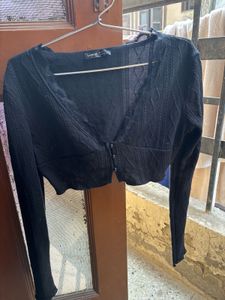 Shein Black Knit Cardigan