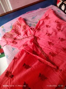 Embroidered Pink Dress